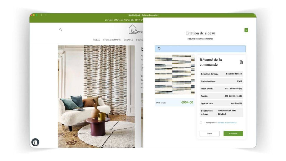 SEO setup for e-commerce store for curtain and blind business