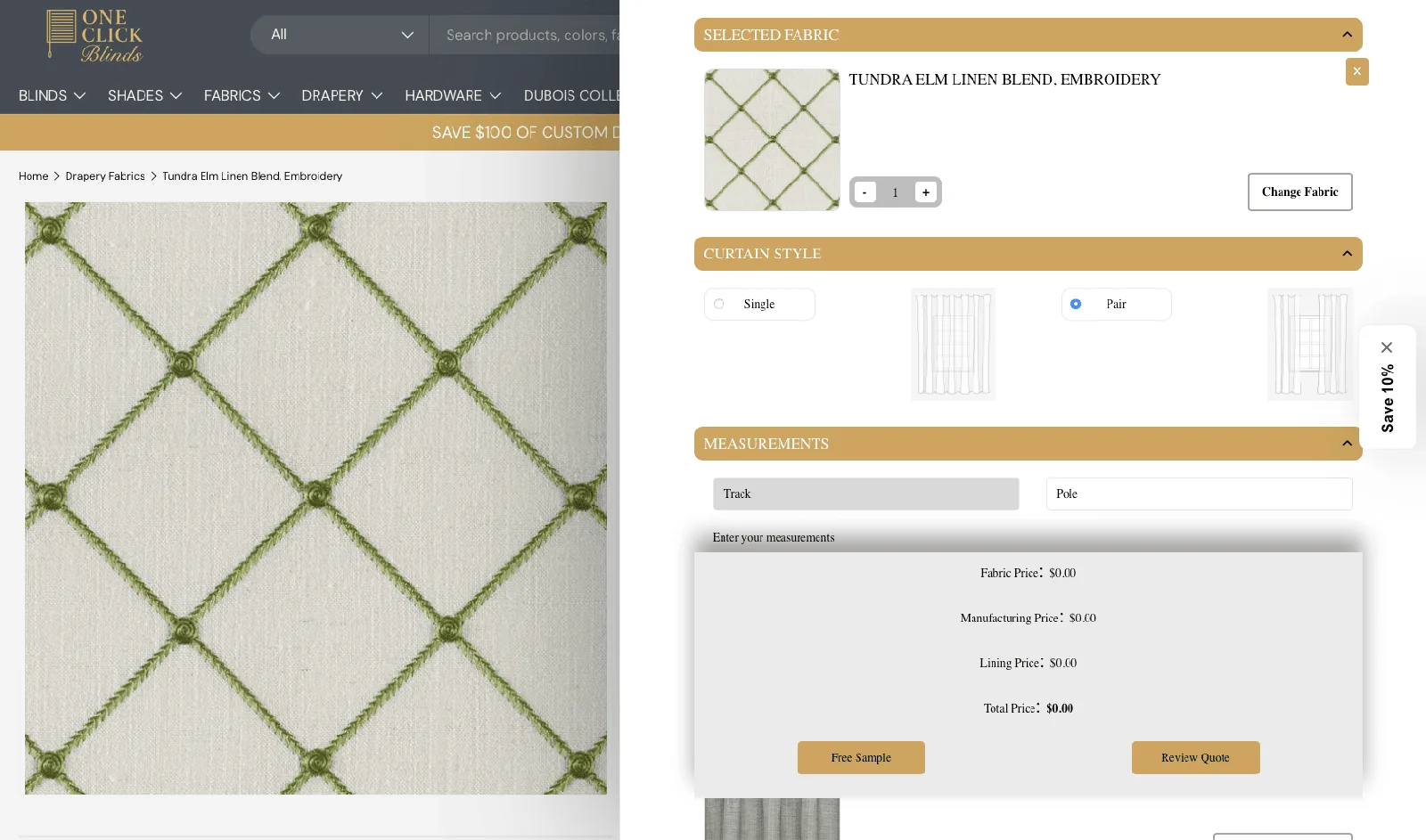 Curtain calculator interface
